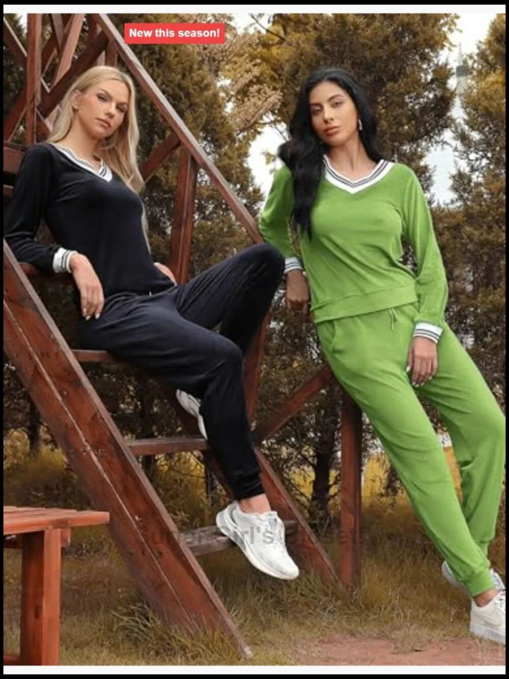 N/A velour stripe